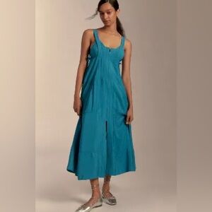 NWT 🆕 Anthropology/Pilcro Parasail Midi Dress - Turquoise - XS